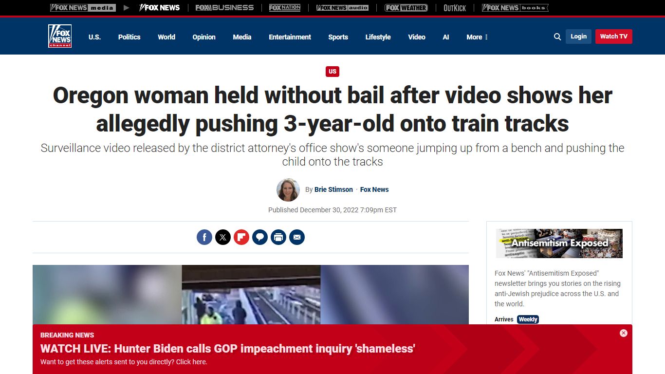 Oregon woman held without bail after video shows her allegedly pushing ...